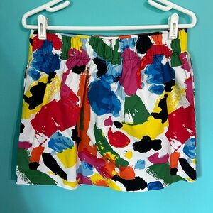 EUC Kate Spade Saturday Multi-color Abstract Pattern Elastic Waist Mini Skirt